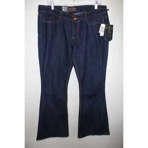 NWT Seven7 Premium Blue Label Denim Jeans Dark Wash Flare Cut 32 X 34